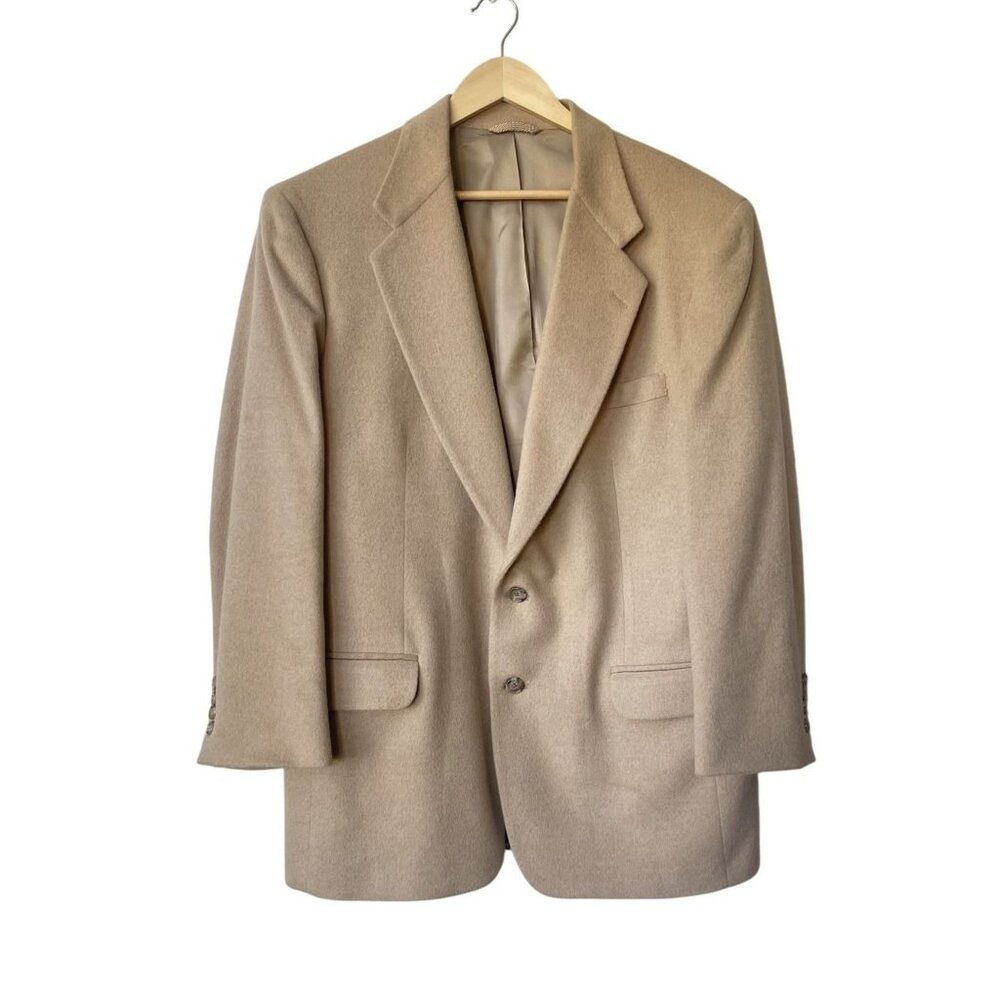 Club Room Mens Camel‎ Hair Sport Coat Blazer 42R  Two Button Preppy Old Money